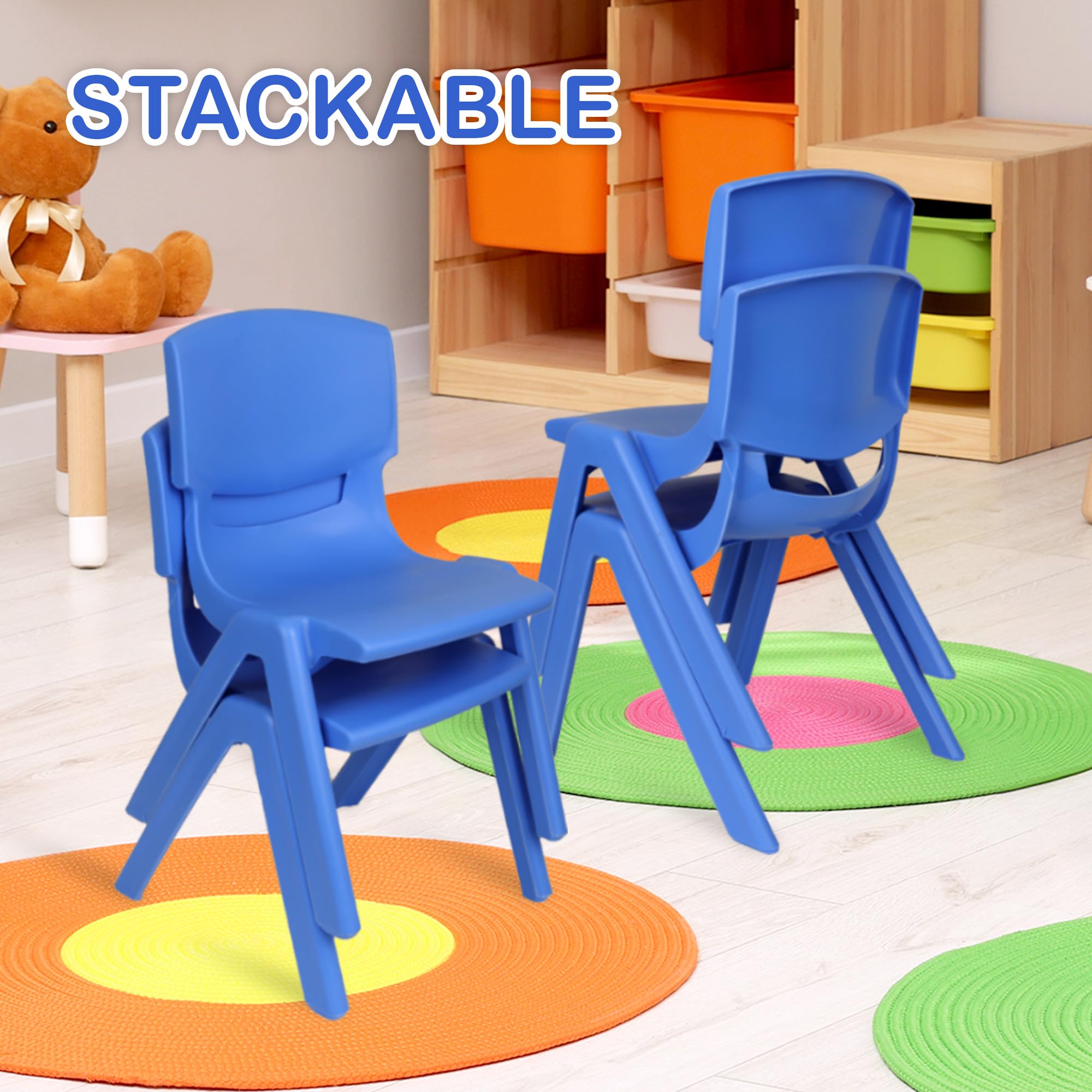 Amazon.co.jp: Playkidiz 子供用プラスチックチェア 2点セット 幼児用